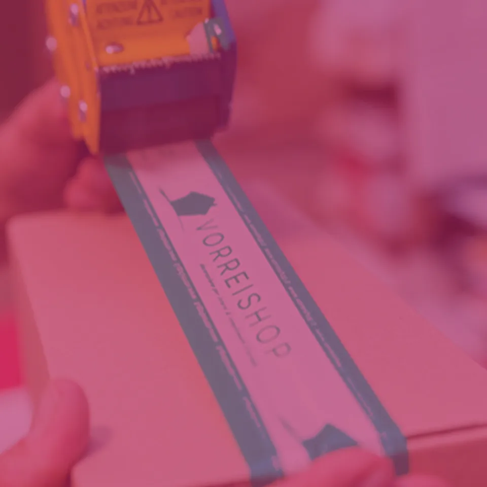 Vorrei Shop, nastro adesivo personalizzato